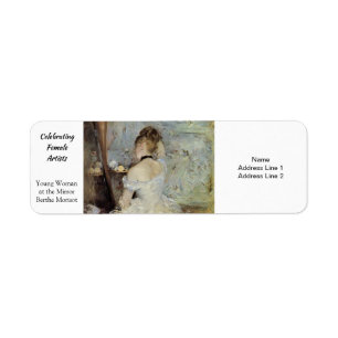 Une jeune femme au miroir par Berthe Morisot