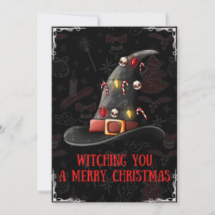 Une Jolie Carte Casquette De Sorcière De Noël