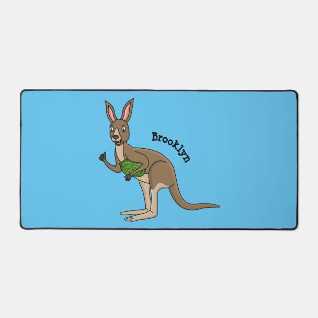 Une jolie illustration de kangourou australien (Recto)