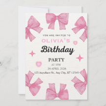 Une jolie invitation à une fête d'anniversaire