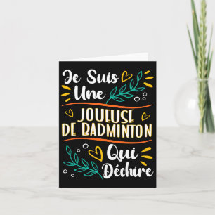Une Joueuse De Badminton Qui Déchire Cadeau Badmin Card