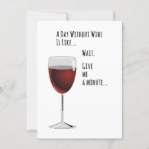 Une journée sans carte de vin amusante