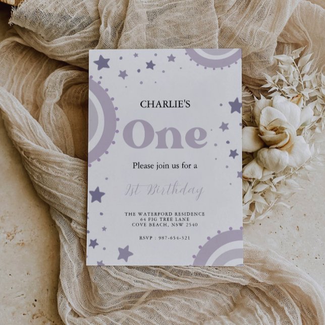 Une joyeuse invitation à l'anniversaire (One Happy Birthday Onederful Invitation)