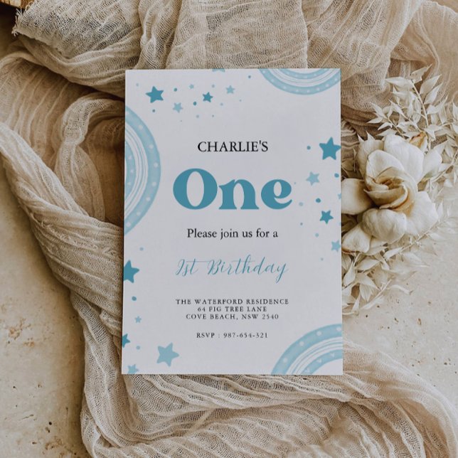 Une joyeuse invitation à l'anniversaire (One Happy Birthday Onederful Invitation)