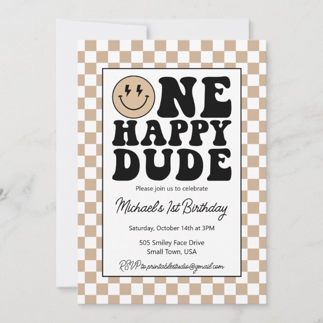 Une joyeuse invitation d'anniversaire (Devant)