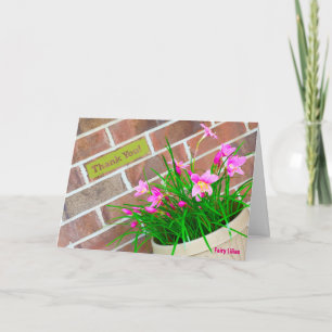 Une Lys Fée Merci Note