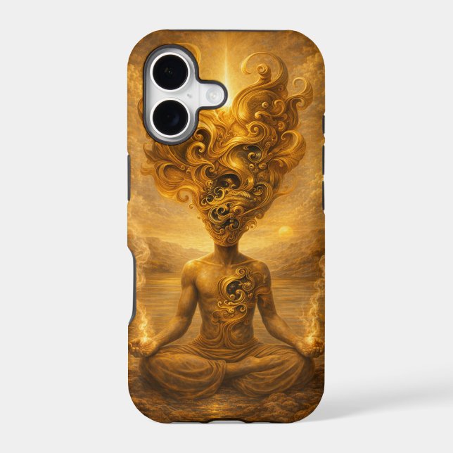 "Une méditation dorée", Coque iPhone 17 (Verso)