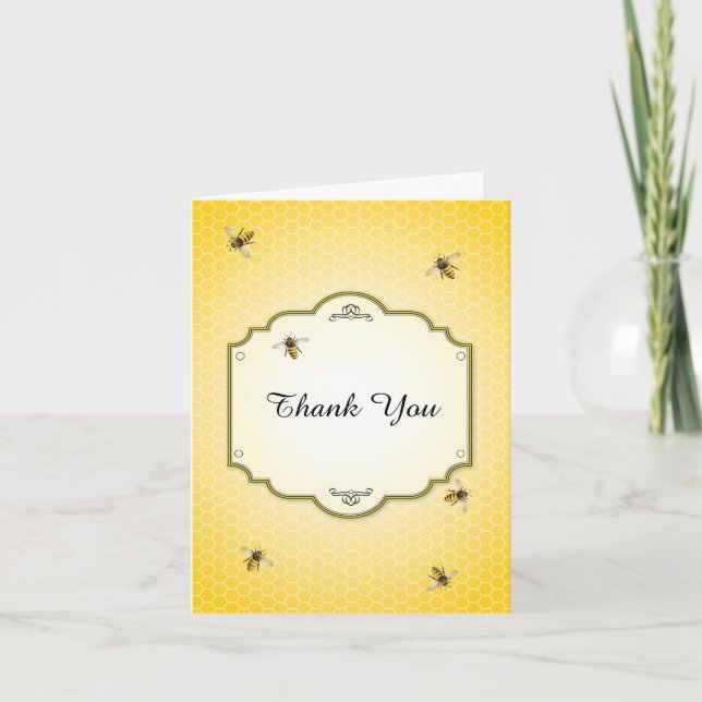 Une mère d'abeille à être Baby shower Merci (Devant)