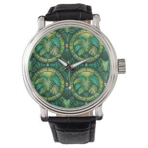Une montre poignet élégante avec un cadran rond 