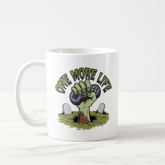 Une Mug De Joueur De Vie De Plus - Drôle Jeu Zombi (Gauche)