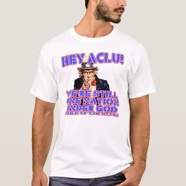 Une nation sous l'Anti-ACLU T-shirt de Dieu (Devant)