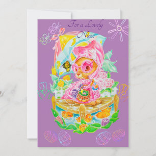 Une Nièce Personnalisée Carte Pâques.