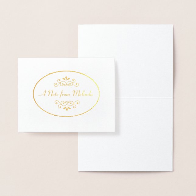 "Une note de" Carte pour notes d'huile d'or person (Affichage)