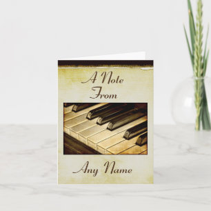 Une note de… Cartes de note de clés de piano