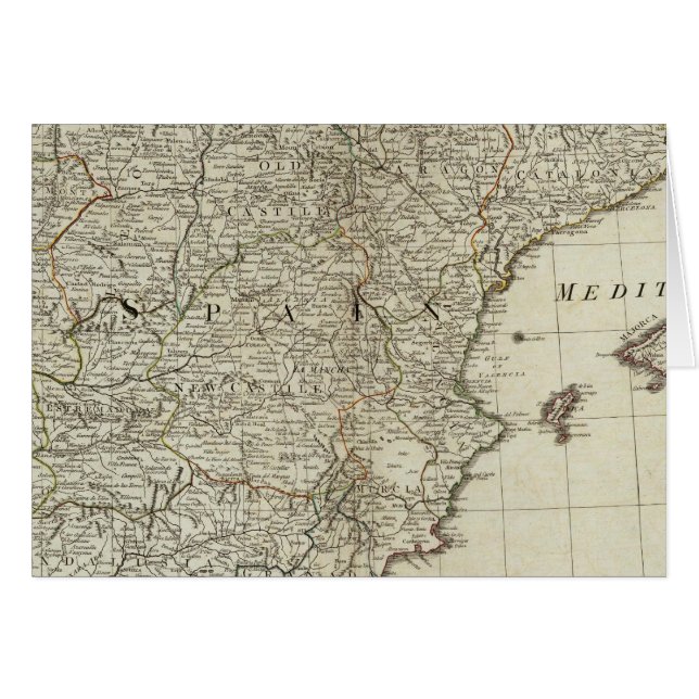 Une nouvelle carte des royaumes d'Espagne et du Po (Devant horizontal)