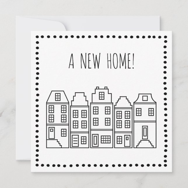 Une nouvelle maison ! carte de voeux de | (Devant)