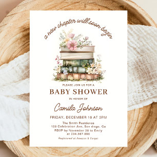 Une nouvelle page commence Invitation pour Baby Sh