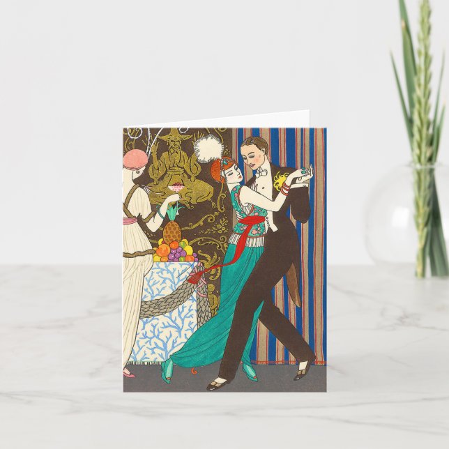 Une nuit dans la carte de note décadente d'art (Devant)