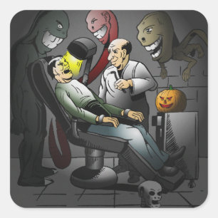Une nuit d'Halloween chez le dentiste Autocollant