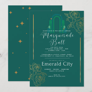 Une Nuit Magique À Emerald City Party Invitation