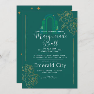 Une Nuit Magique À Emerald City Party Invitation