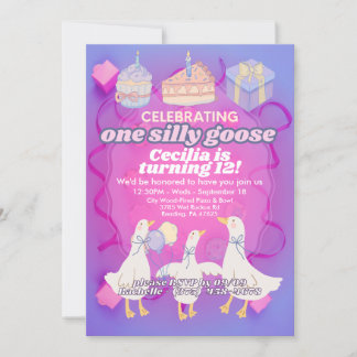 Une oie sotte Invitation Anniversaire Enfants colo