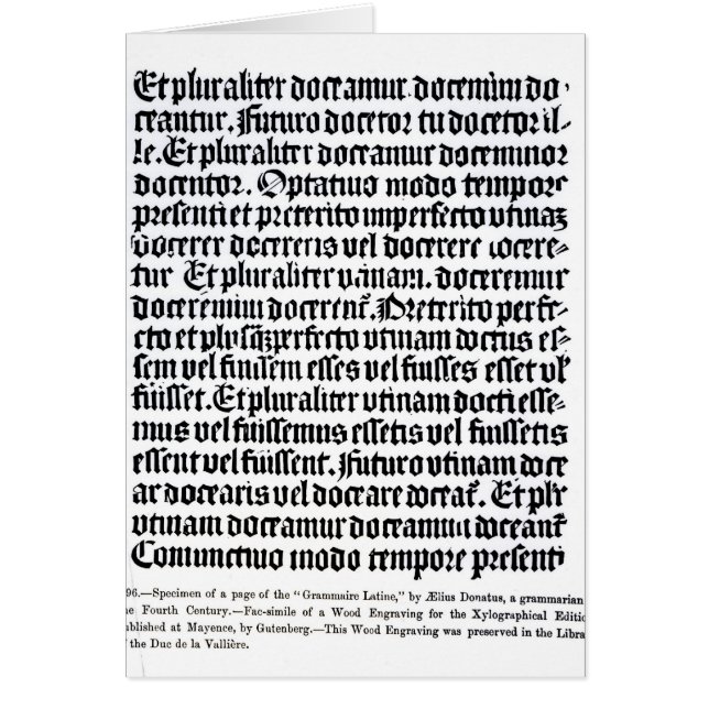 Une page du 'Grammaire Latine (Devant)