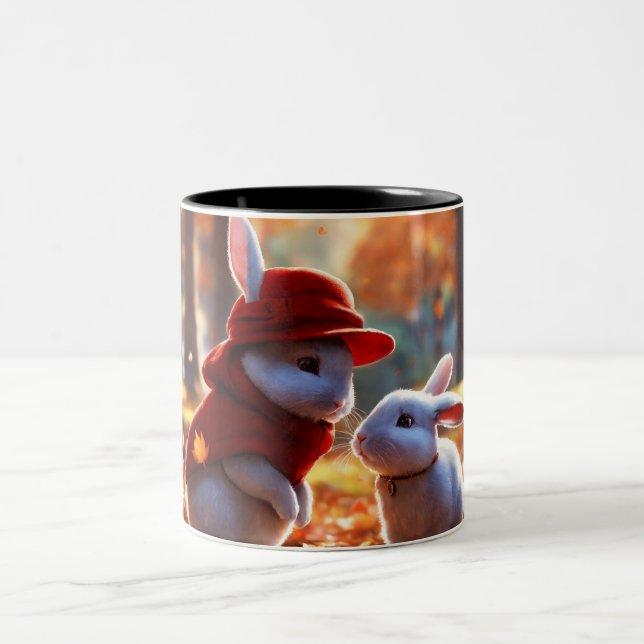 Une paire de mignons petits lapins classique mug (Centre)