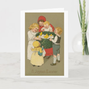 Une Pâques Joyeuse ! Carte de voeux de Pâques vint