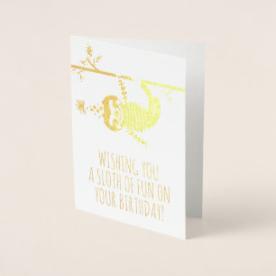 Une paresse de carte d'anniversaire drôle de