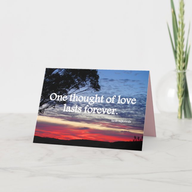 Une Pensée d'amour dure pour toujours la carte de  (Devant)