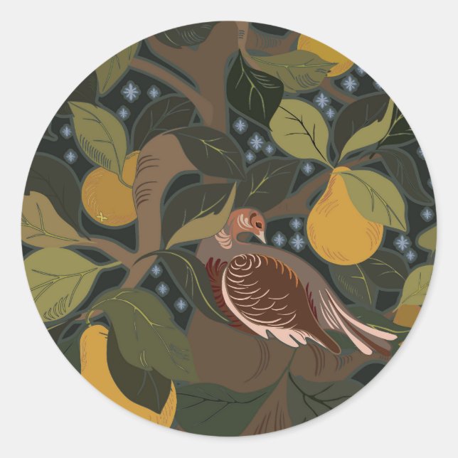 Une Perdrix Dans Un Stickers Pear Tree (Devant)