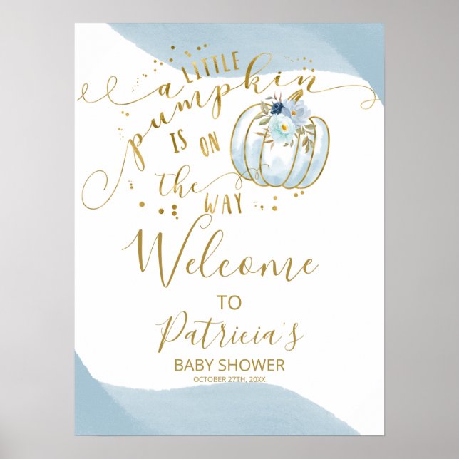 Une petite Affiche de bienvenue de Baby shower de  (Devant)