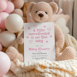 Une petite amie Baby shower fille Invitation