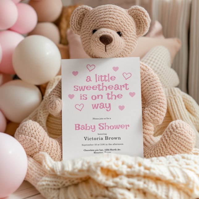 Une petite amie Baby shower fille Invitation (Créateur téléchargé)