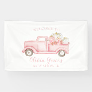 Une petite bannière de camion rose Baby shower Cit