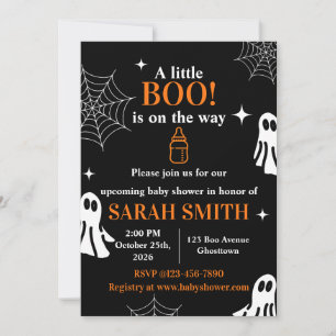 Une petite BOO! arrive Invitation pour Baby Shower