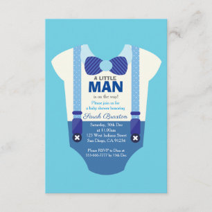Une petite carte d'invitation baby shower homme