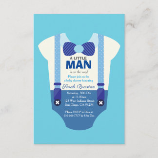 Une petite carte d'invitation baby shower homme