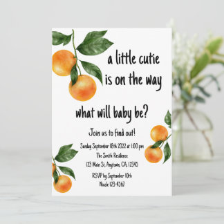 Une Petite Cutie Genre Révéler Invitation