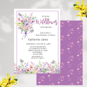 Une Petite Fleur sauvage Invitation Baby shower fi