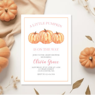 Une petite invitation à carreaux rose pour Baby Sh