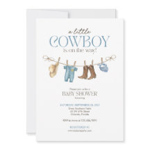 Une petite invitation au Baby shower de cowboy