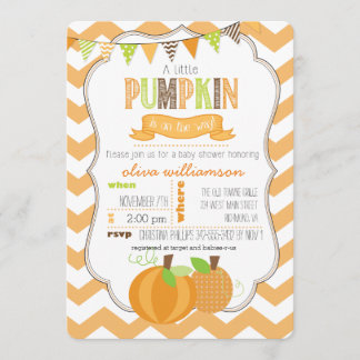 Une Petite Invitation Baby shower Citrouille