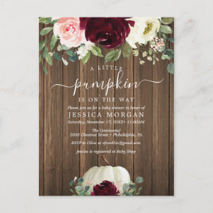 Une Petite Invitation Baby shower Citrouille