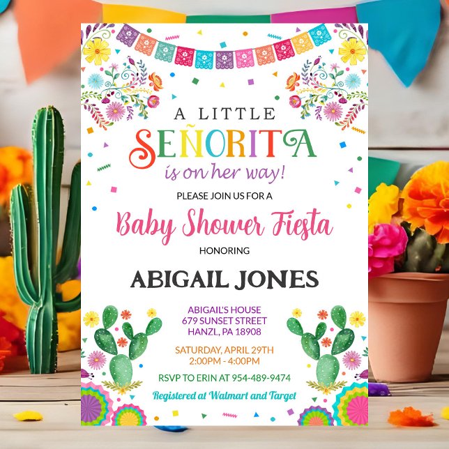 Une petite invitation baby shower senorita (Créateur téléchargé)