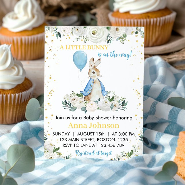 Une Petite Invitation De Baby shower Bunny (Créateur téléchargé)