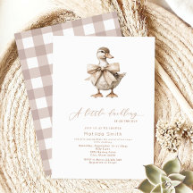 Une Petite Invitation De Baby shower De Canards
