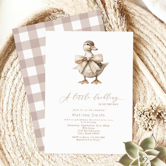 Une Petite Invitation De Baby shower De Canards