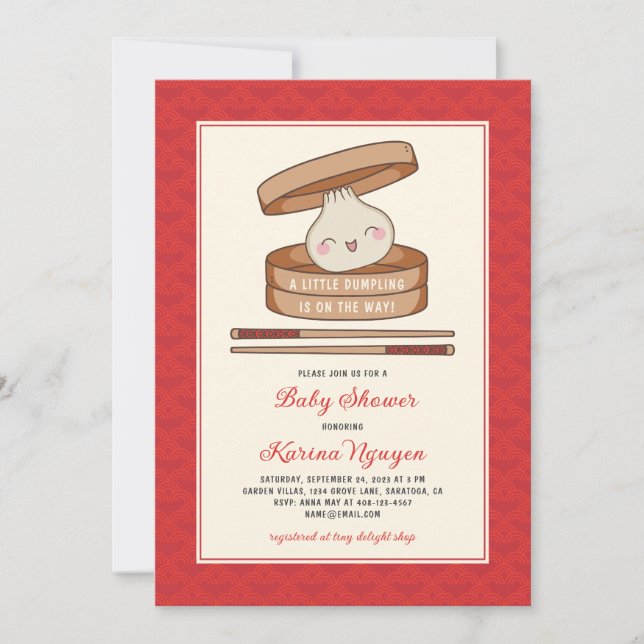 Une Petite Invitation De Baby shower En Doublure (Devant)